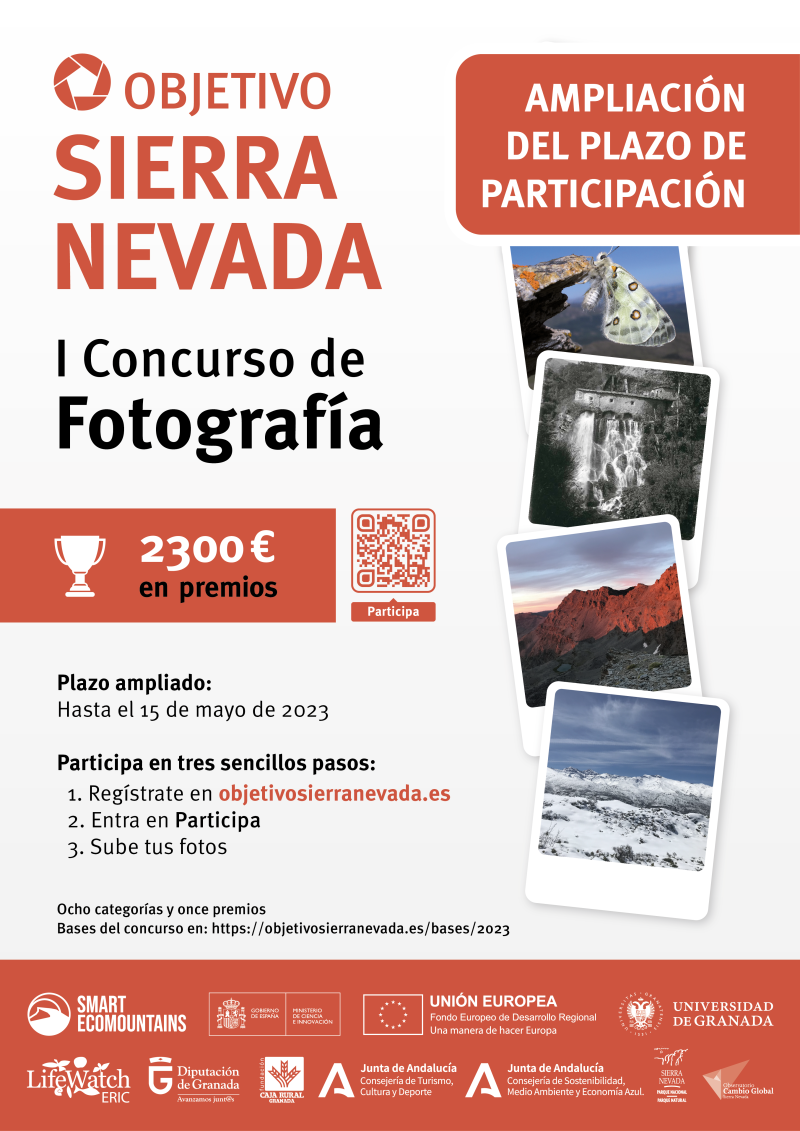 Cartel del concurso de fotografía Objetivo Sierra Nevada 2023